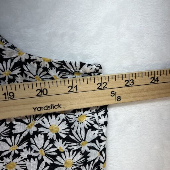 Cynthia Rowley Sleeveless Linen Button Front Top Women’s Large All Over Daisy - Picture 2 of 6